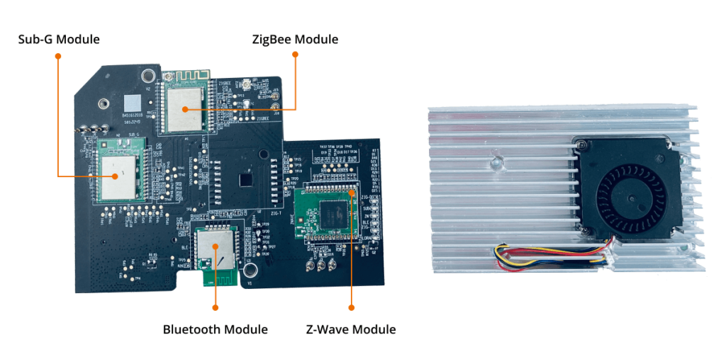 fans and wireless modules of DSGW-290 smart hub
