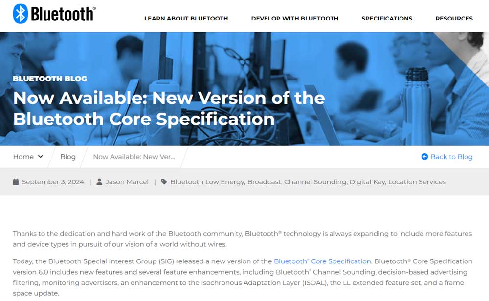 bluetooth 6 release